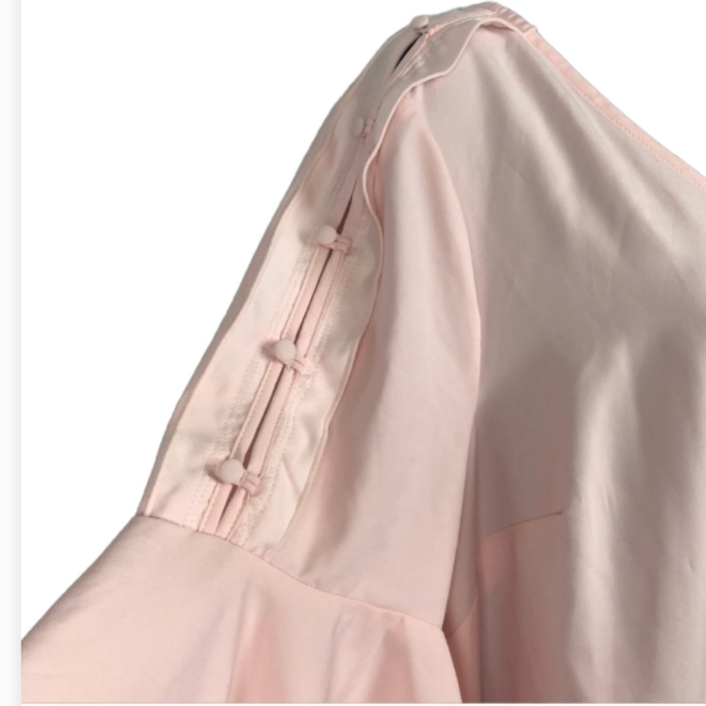 Lane Bryant Pink Kimono Long Sleeve Top Blouse Plus Size Back Tie Closure - Picture 4 of 10